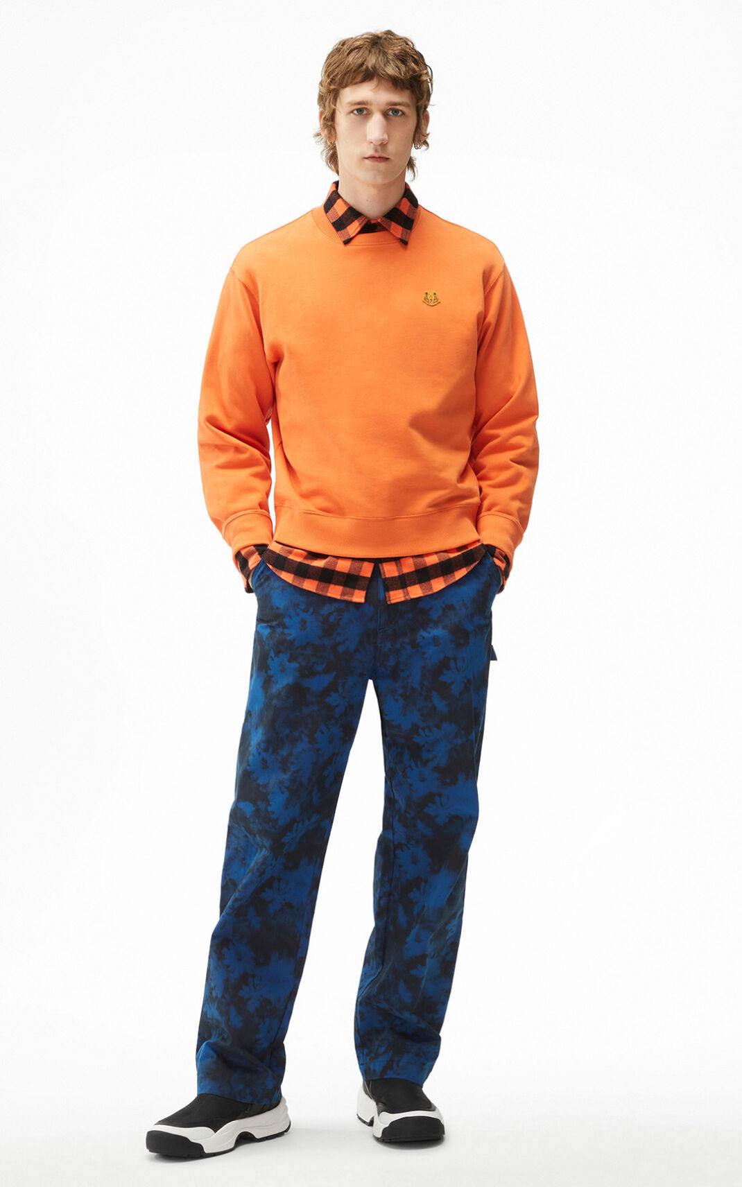 Sweat Kenzo Tiger Crest Homme Orange | WBIK-53710